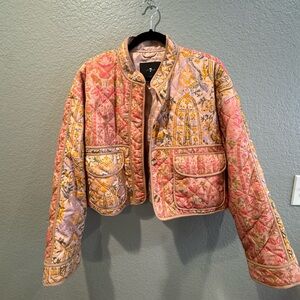 cute quilted cropped jacket
